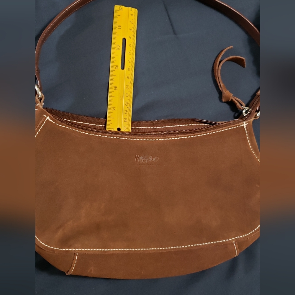Mossimo Brown Leather/Suede Women's Handbag - Picture 9 of 11